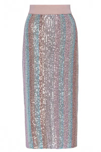 Le Superbe Women's Liza Skirt In Aqua Rainbow In Multi