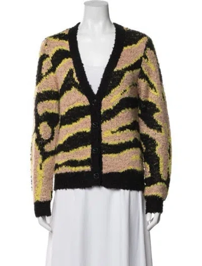 Pre-owned Le Superbe Wool Animal Print Sweater In Black