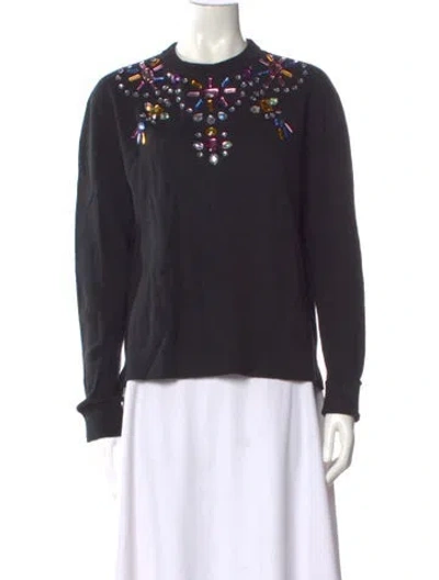 Pre-owned Le Superbe Wool Crew Neck Sweater In Black