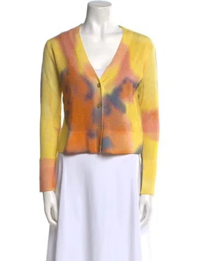 Pre-owned Le Superbe Wool Printed Sweater In Yellow