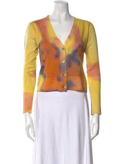 Pre-owned Le Superbe Wool Printed Sweater In Yellow