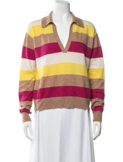Pre-owned Le Superbe Wool Striped Sweater In Brown