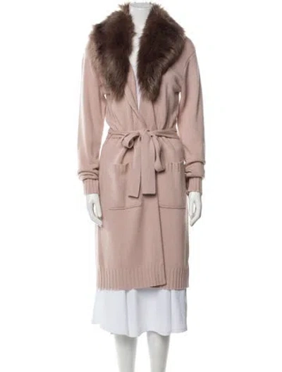 Pre-owned Le Superbe Wool Trench Coat In Pink