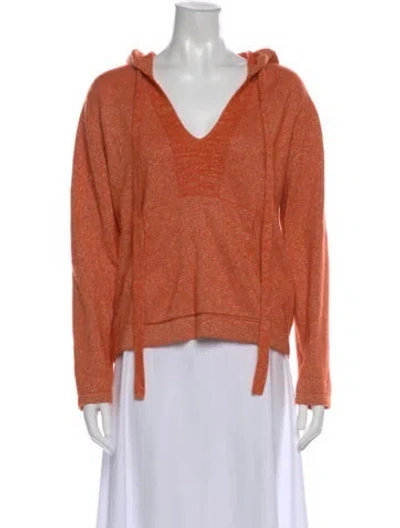 Pre-owned Le Superbe Wool V-neck Sweater In Orange