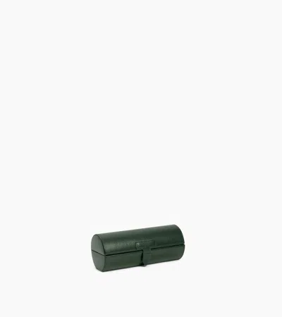 Le Tanneur 3 Slot Watch Box In Grained Leather