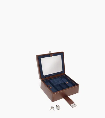 Le Tanneur Boîte À Bijoux Moyen Modèle En Cuir In Brown