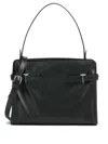 Le Tanneur Buckle-strap Shoulder Bag In Black