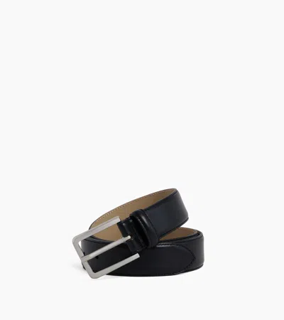 Le Tanneur Ceinture Homme Avec Boucle Rectangle En Cuir Lisse In Noir