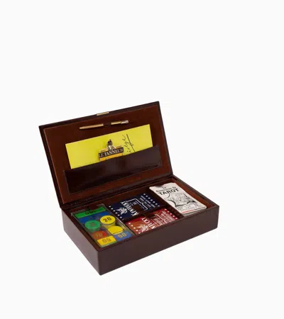 Le Tanneur Medium Leather Card Case In Brown