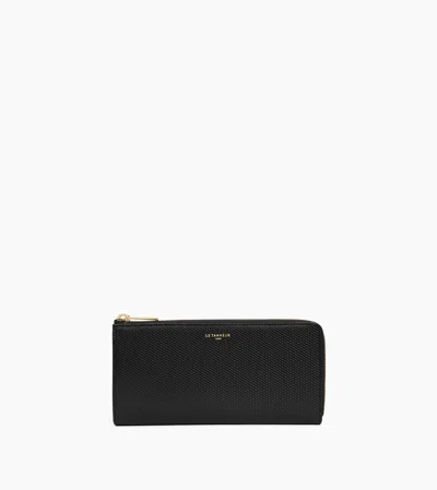 Le Tanneur Compagnon Zippé Emilie En Cuir Signature T In Black