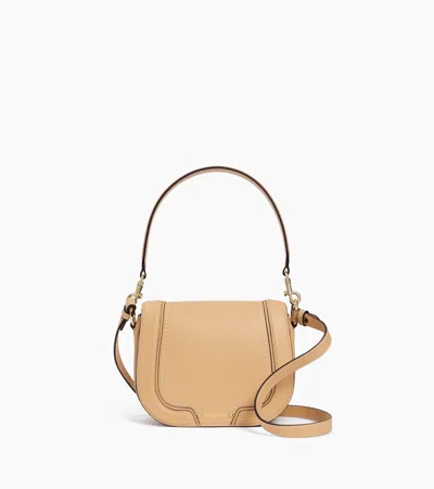 Le Tanneur Ella Medium Crossbody Bag In Grained Leather In Beige