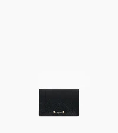 Le Tanneur Ella Medium Wallet In Grained Leather In Black