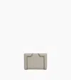 Le Tanneur Ella Medium Wallet In Grained Leather In Gray