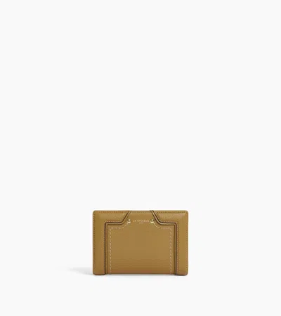 Le Tanneur Ella Medium Wallet In Grained Leather In Brown