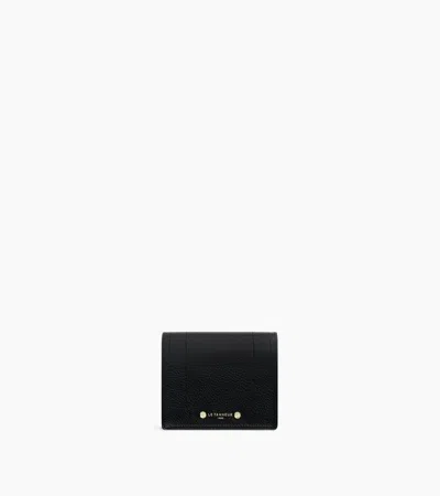 Le Tanneur Ella Small Wallet In Grained Leather In Black