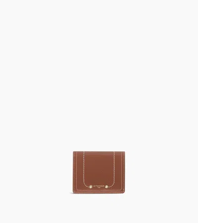 Le Tanneur Ella Small Wallet In Grained Leather In Brown
