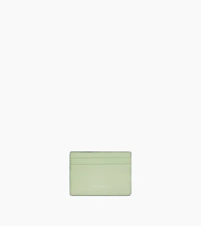 Le Tanneur Emile Card Holder In Grained Leather In Green