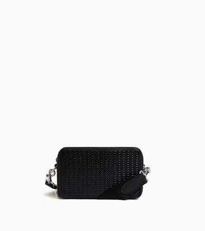 Le Tanneur Emile Small 2-compartment Satchel In Embossed And Smooth Leather In Black