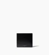 Le Tanneur Emile Smooth Leather Box-effect Card Holder With A Pocket For Banknotes In Black