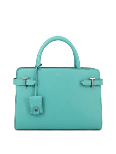 Le Tanneur Light Blue Leather Top-handle Handbag For Women