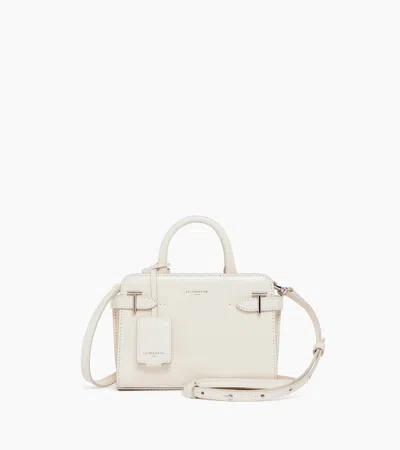 Le Tanneur Emilie Mini Handbag In Patent Leather In White