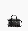 Le Tanneur Emilie Small Handbag In Smooth Leather With Studs In Black