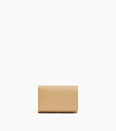 Le Tanneur Emilie Wallet In Grained Leather In Sand