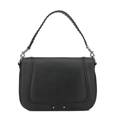 Le Tanneur Flap Shoulder Bag In Black