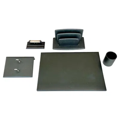 Pre-owned Le Tanneur French Leather Desk Set By  In Black