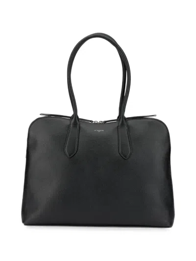 Le Tanneur Grained Leather Tote Bag In Pink