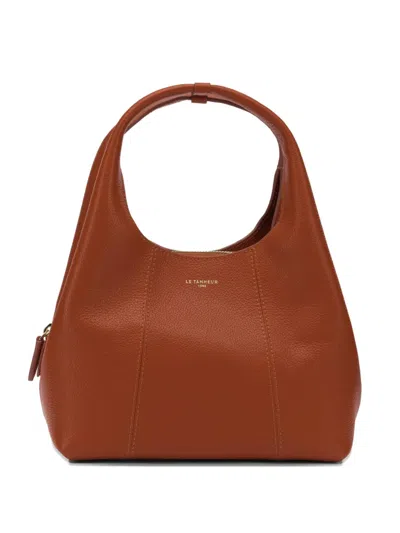 Le Tanneur Grainy-leather Tote Bag In Brown