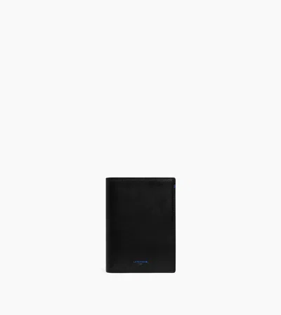 Le Tanneur Grand Portefeuille Vertical Zippé Martin En Cuir Lisse In Black