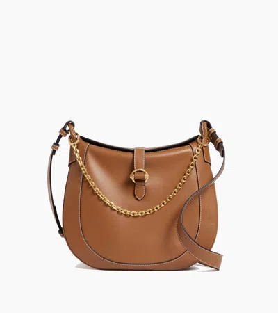 Le Tanneur Pia Large Shoulder Bag In Smooth Leather In Brown