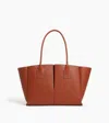 Le Tanneur Elena Large Tote Bag In Grained Leather In Brown