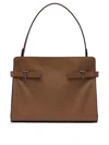 Le Tanneur Large Smooth And Nubuck Leather Shoulder Bag