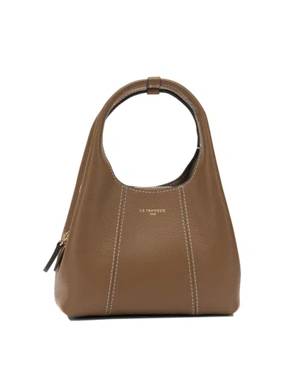 Le Tanneur Leather Crossbody Bags In Brown