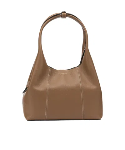 Le Tanneur Juliette Medium Shoulder Bag In Brown