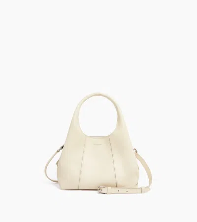 Le Tanneur Juliette Small Handbag In Grained Leather In White