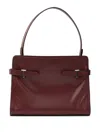 Le Tanneur Large Emilie Buckle-strap Shoulder Bag In Red
