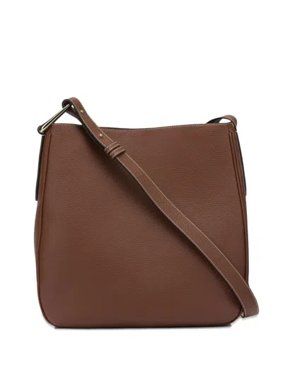 Le Tanneur Large Madeleine Shoulder Bag In Brown
