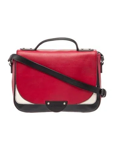 Pre-owned Le Tanneur Leather Crossbody Bag In Red