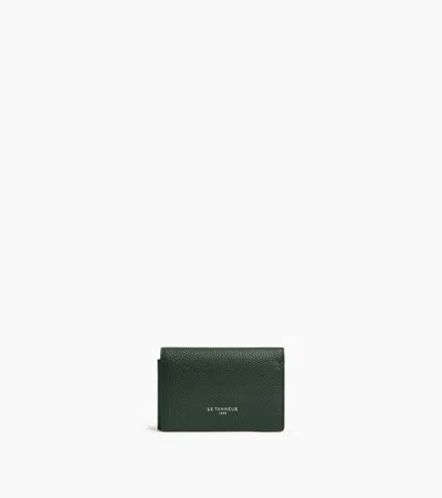 Le Tanneur Lucien Horizontal Two-fold Card Holder In Grained Leather