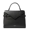 Le Tanneur Medium Grained Leather Double Flap Tote