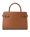 Le Tanneur Medium Grained Leather Tote In Brown