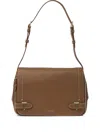 Le Tanneur Medium Simone Shoulder Bag In Brown