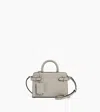 Le Tanneur Mini Sac À Main Emilie En Cuir Grainé In Gray