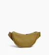 Le Tanneur Noah Belt Bag In Buffalo Grain Leather And Smooth Leather In Green