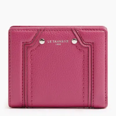 Le Tanneur Ella Small Grained Leather Wallet In Pink
