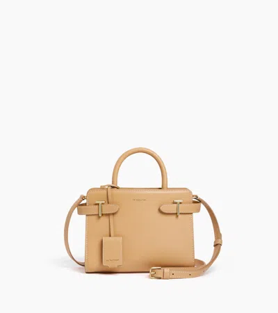 Le Tanneur Petit Sac À Main Emilie En Cuir Grainé In Gold