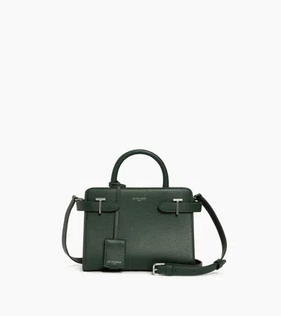 Le Tanneur Petit Sac À Main Emilie En Cuir Grainé In Vert Malachite